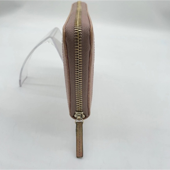 Auth GUCCI GG Guccissima Pink Leather Long Wallet W/GG Gold Accents & dust bag - Picture 7 of 16